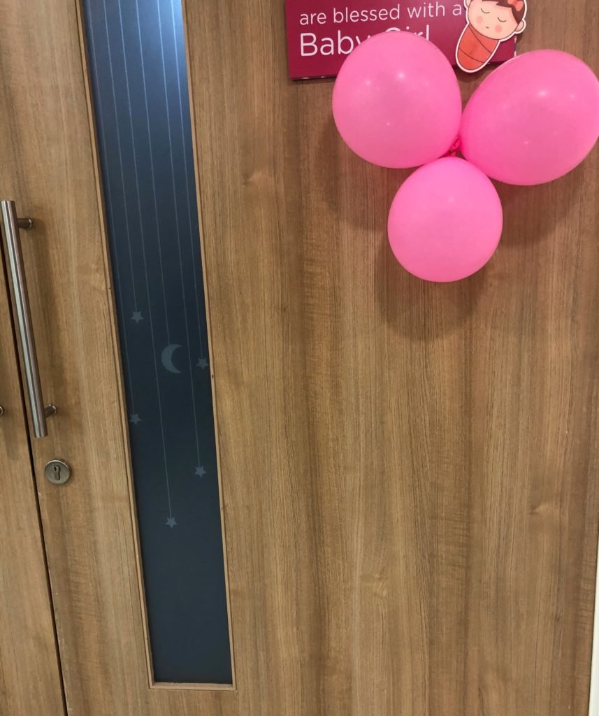 door with balloon